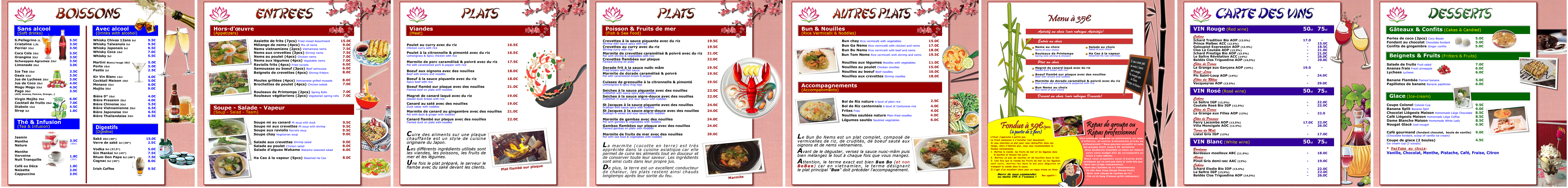 Carte menu